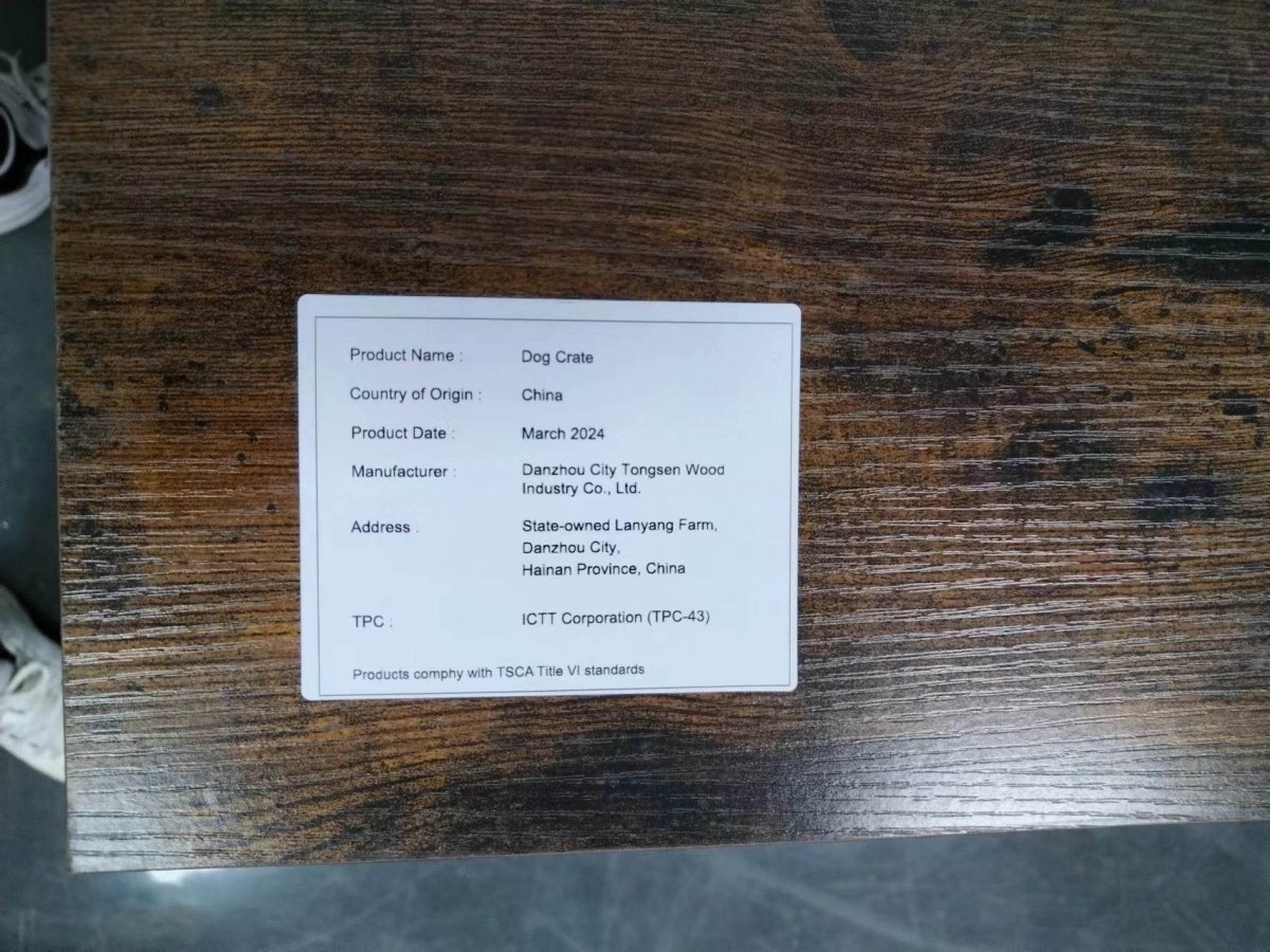 Rustic Brown Furniture Dog Crate With Rolling Casters - Omega Lifestyles