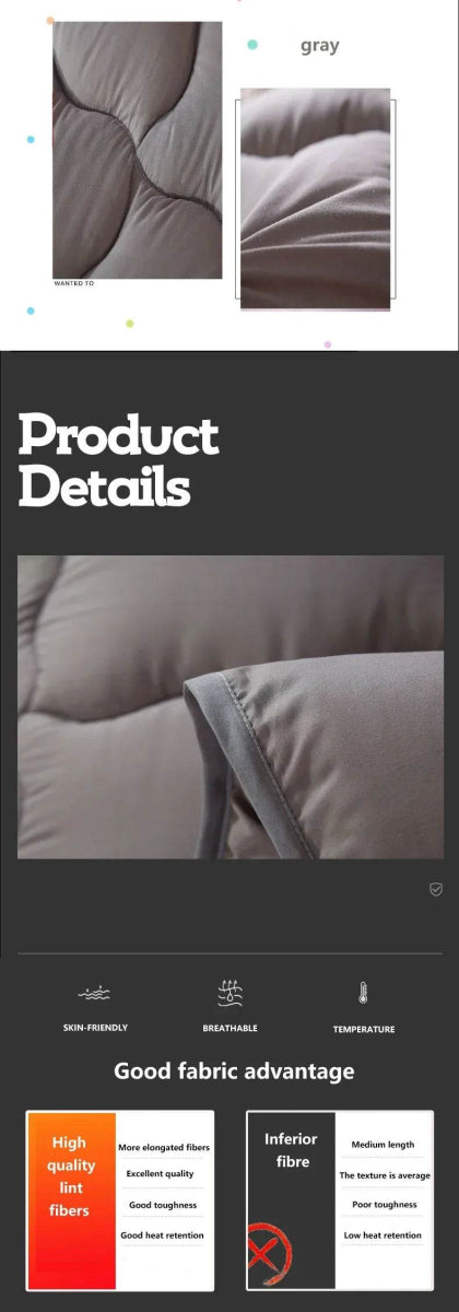 Thick Quilted Soft Warm Polyester Winter Blanket - Sleep Galleria