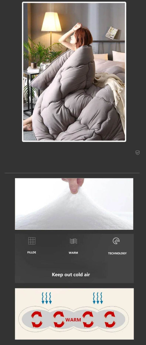 Thick Quilted Soft Warm Polyester Winter Blanket - Sleep Galleria