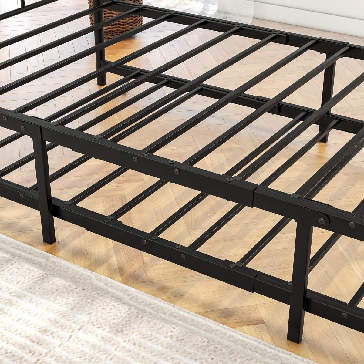 Twin Metal Day Bed Frame With Adjustable Trundle - Sleep Galleria