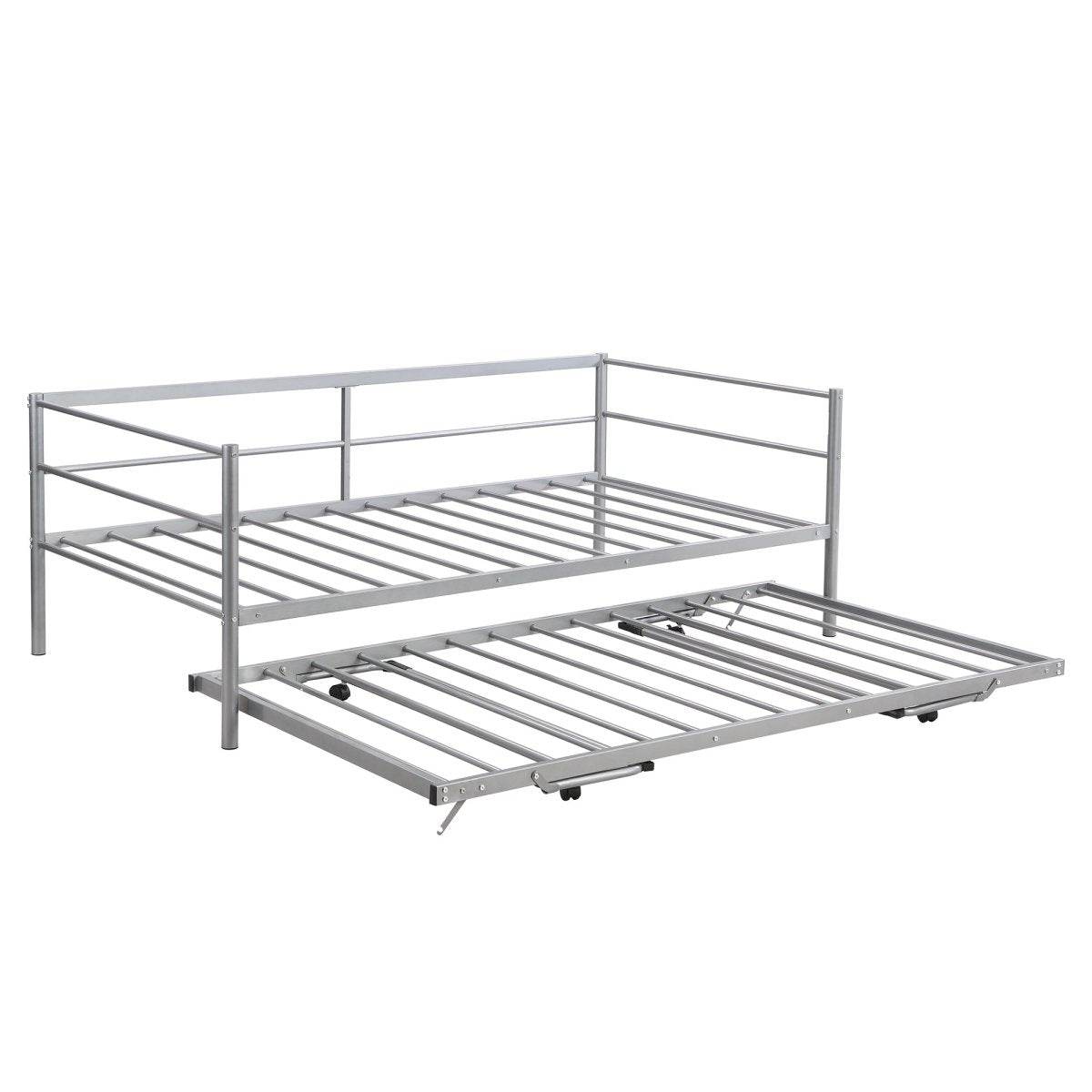 Twin Metal Daybed With Adjustable Pop-Up Trundle - Sleep Galleria