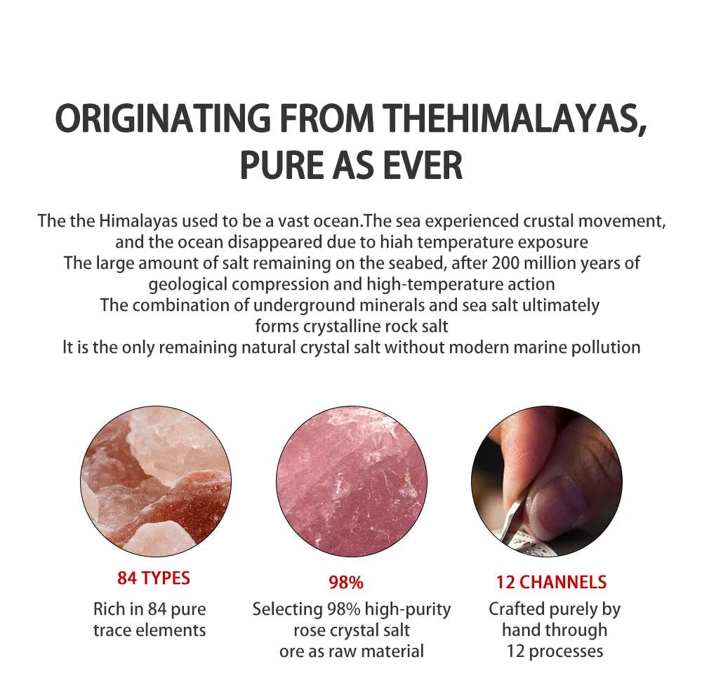 Set Of 6 Hand-Carved Pink Salt Crystal Massage Stones - Sleep Galleria