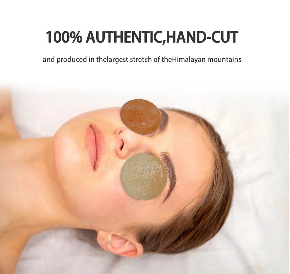 Set Of 6 Hand-Carved Pink Salt Crystal Massage Stones - Sleep Galleria