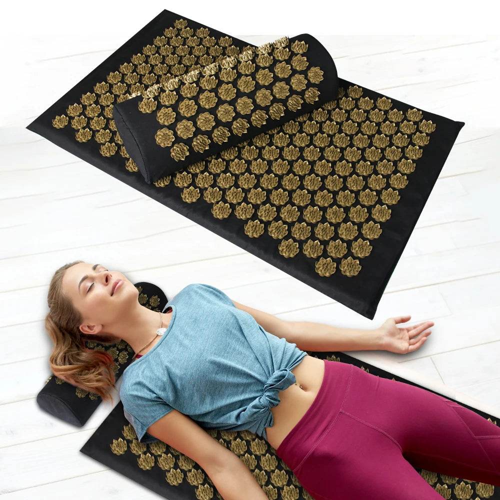 Shiatsu Acupressure Mat Cotton Spike Massage Pad - Sleep Galleria