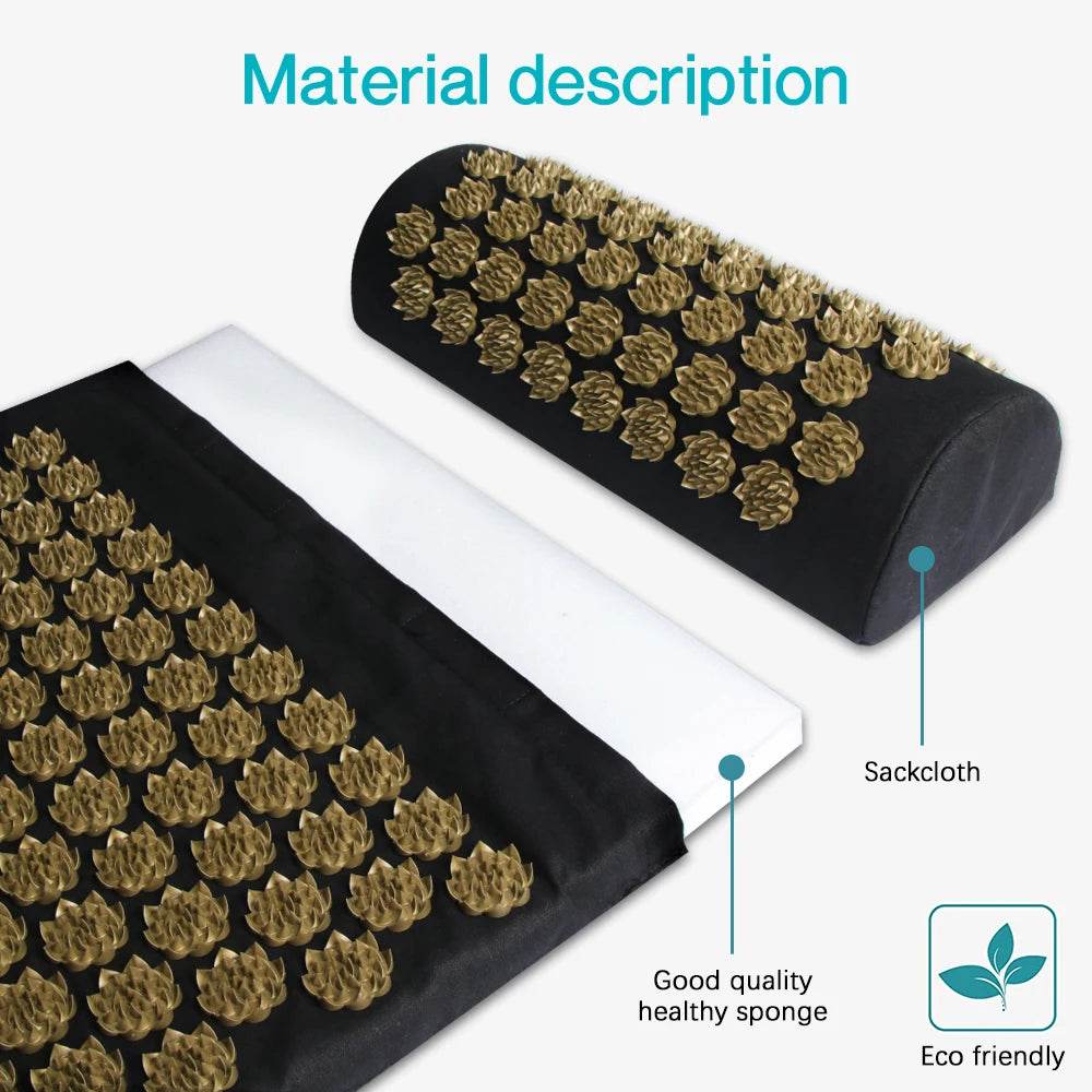 Shiatsu Acupressure Mat Cotton Spike Massage Pad - Sleep Galleria