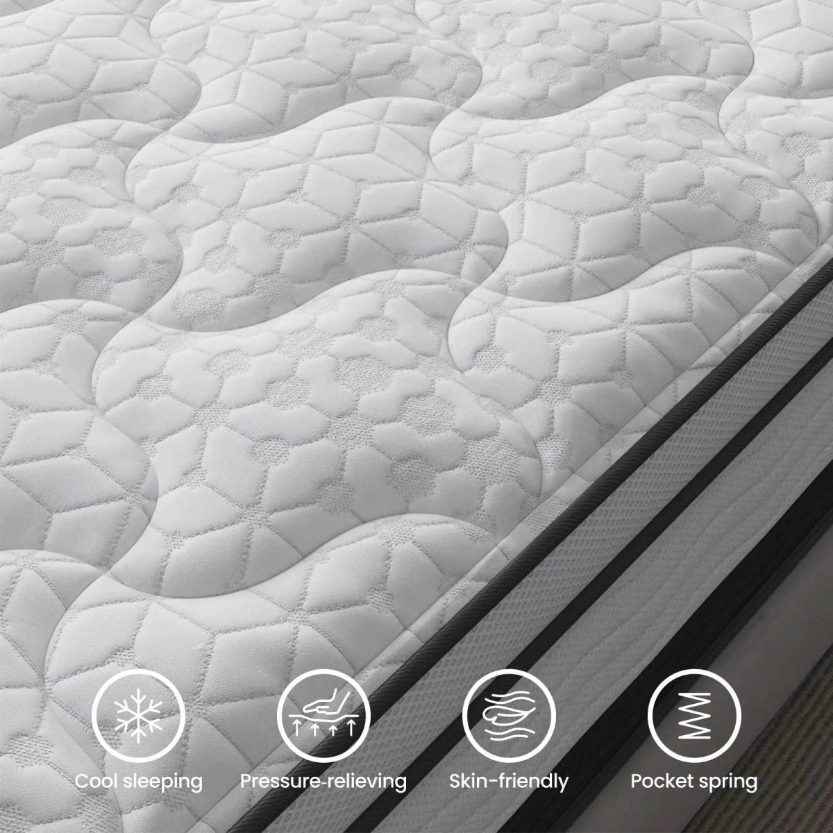 12-Inch Cooling Gel Hybrid Mattress - Sleep Galleria