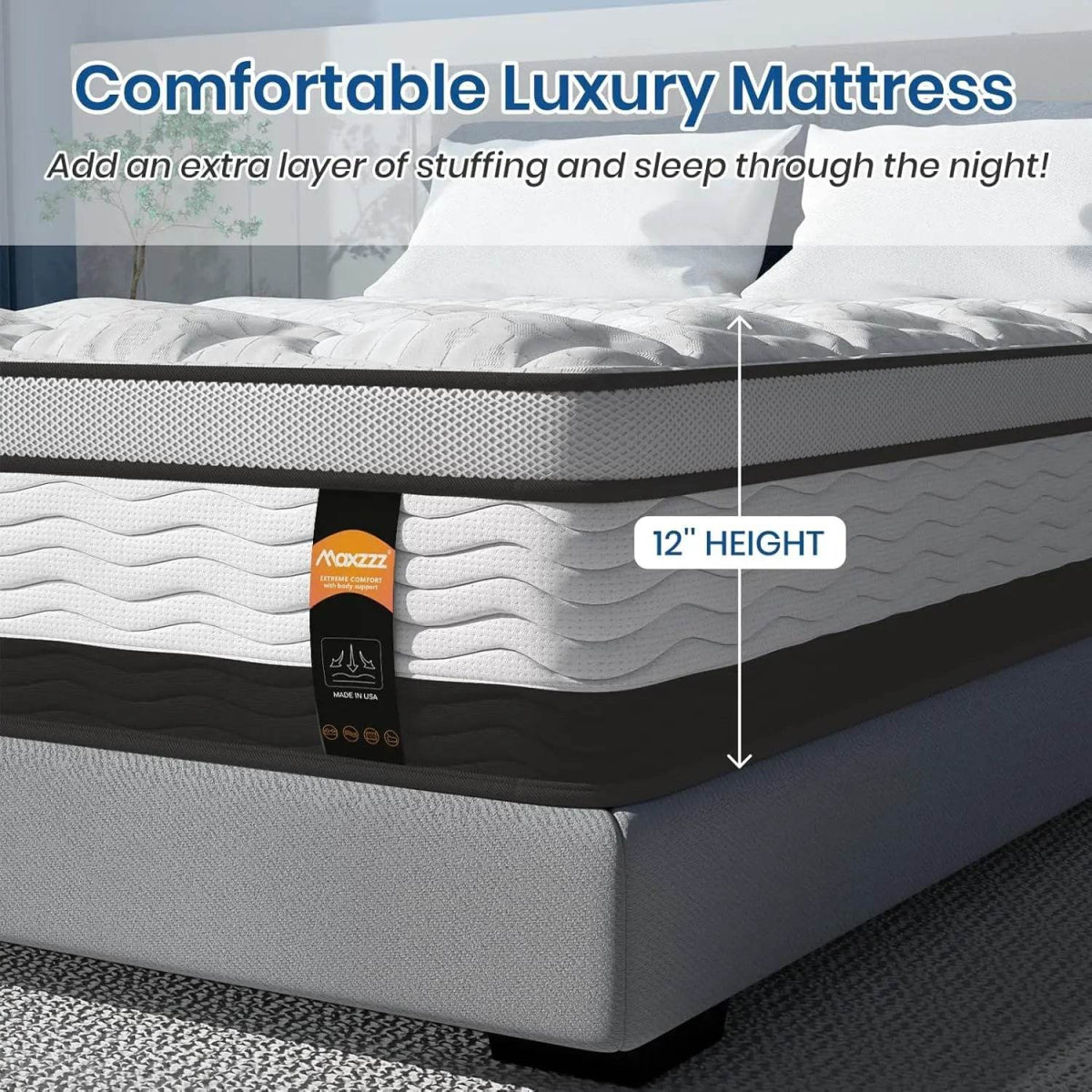 12-Inch Cooling Gel Hybrid Mattress - Sleep Galleria