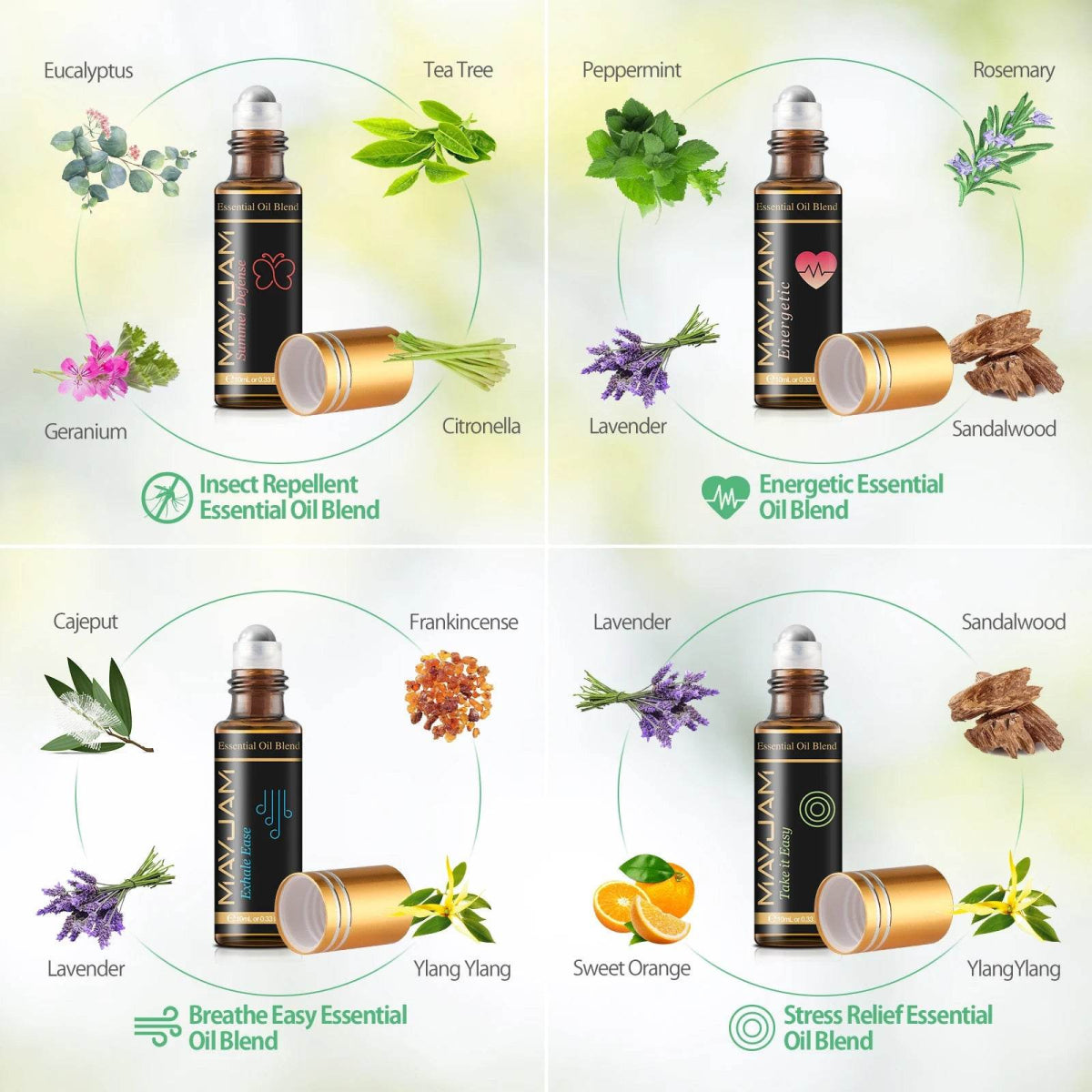 28-Piece Natural Essential Oils Diffuser Set - Sleep Galleria