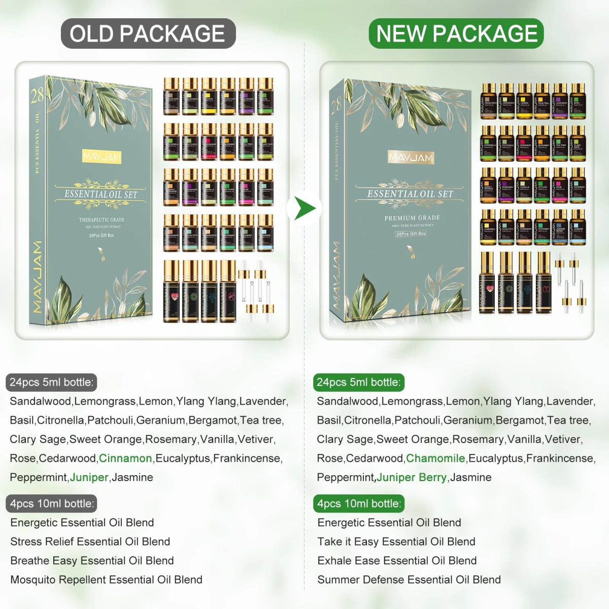 28-Piece Natural Essential Oils Diffuser Set - Sleep Galleria