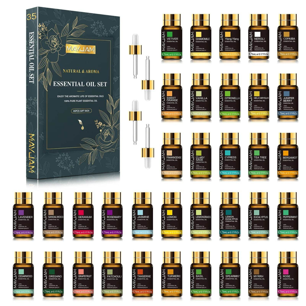 35-Piece Essential Oil Set for Diffusers - Sleep Galleria