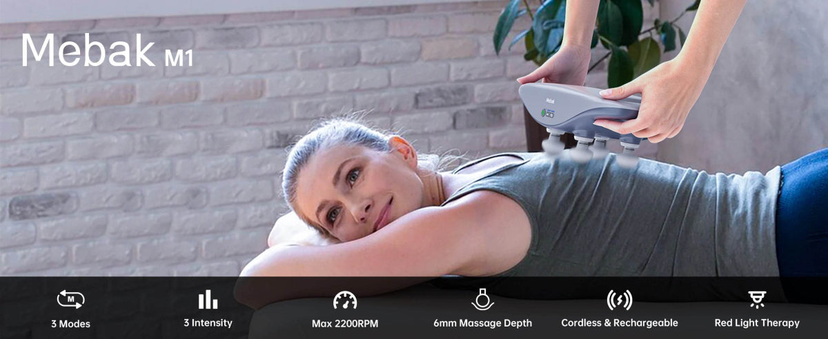 Four-Head Wireless Deep Tissue Percussion Massage Gun - Omega Lifestyles