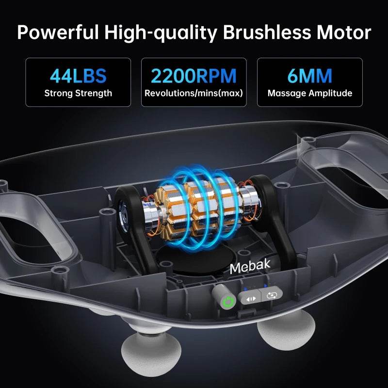 Four-Head Wireless Deep Tissue Percussion Massage Gun - Omega Lifestyles