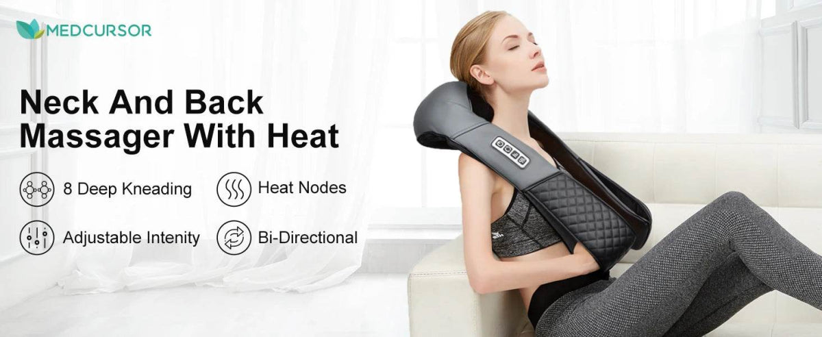 Shiatsu Heated Neck And Back Kneading Massager Pillow - Sleep Galleria