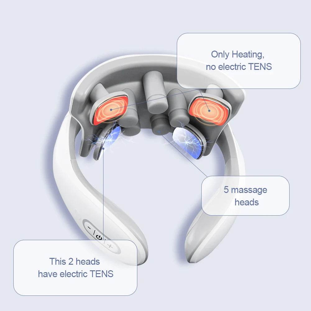 Smart Wireless Neck Massager With Heating TENS Pulse - Sleep Galleria