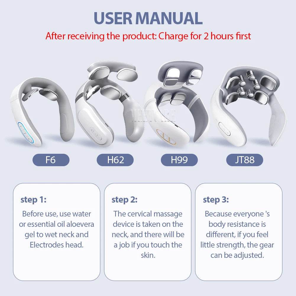 Smart Wireless Neck Massager With Heating TENS Pulse - Sleep Galleria