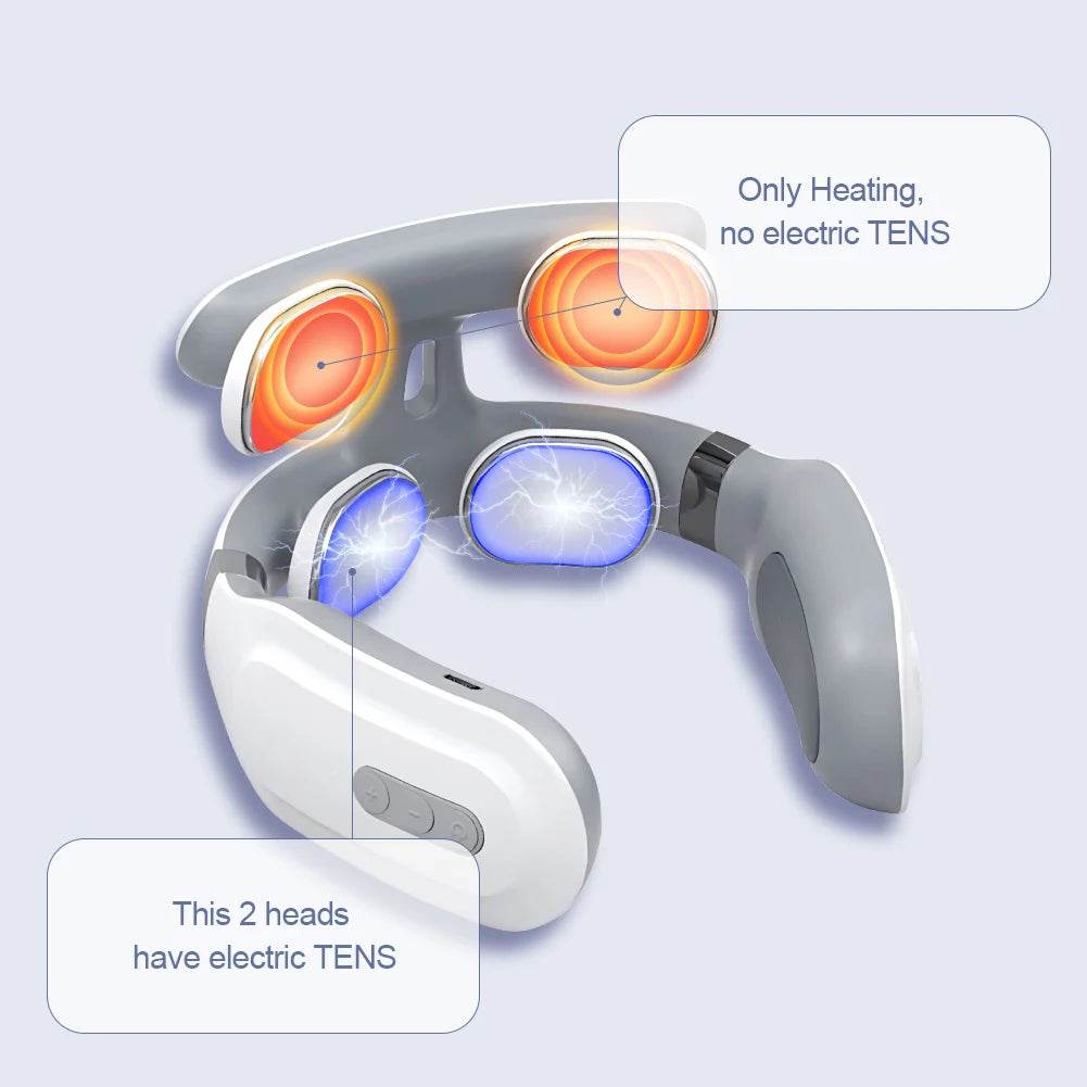 Smart Wireless Neck Massager With Heating TENS Pulse - Sleep Galleria