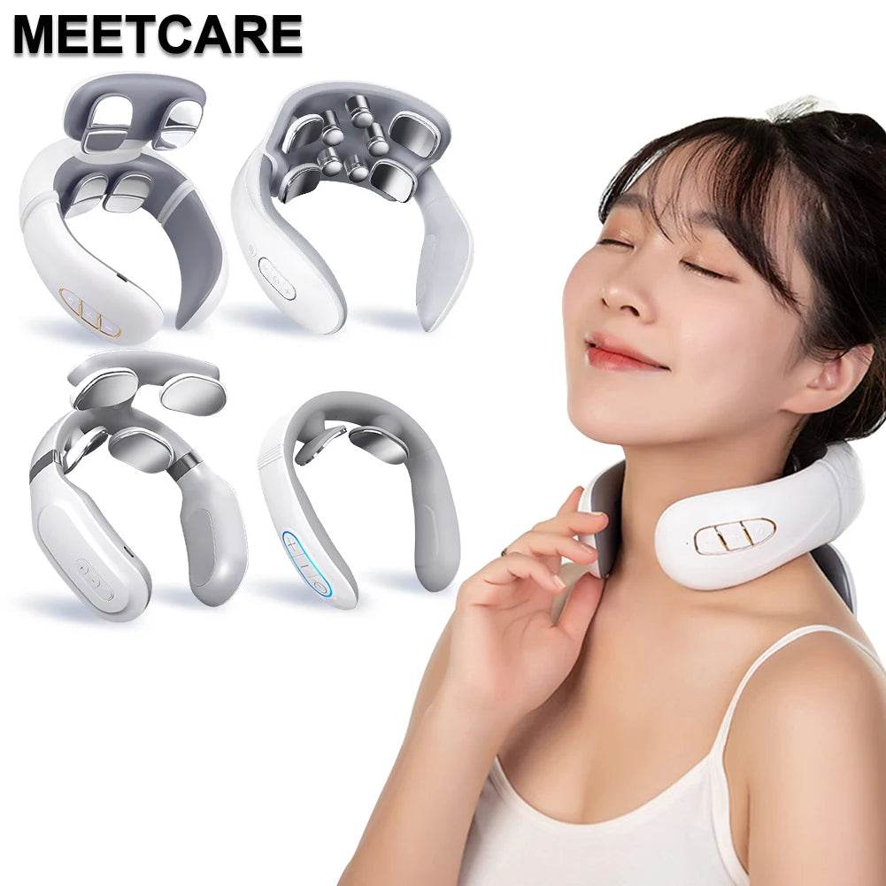 Smart Wireless Neck Massager With Heating TENS Pulse - Sleep Galleria