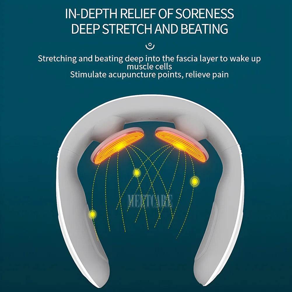Smart Wireless Neck Massager With Heating TENS Pulse - Sleep Galleria