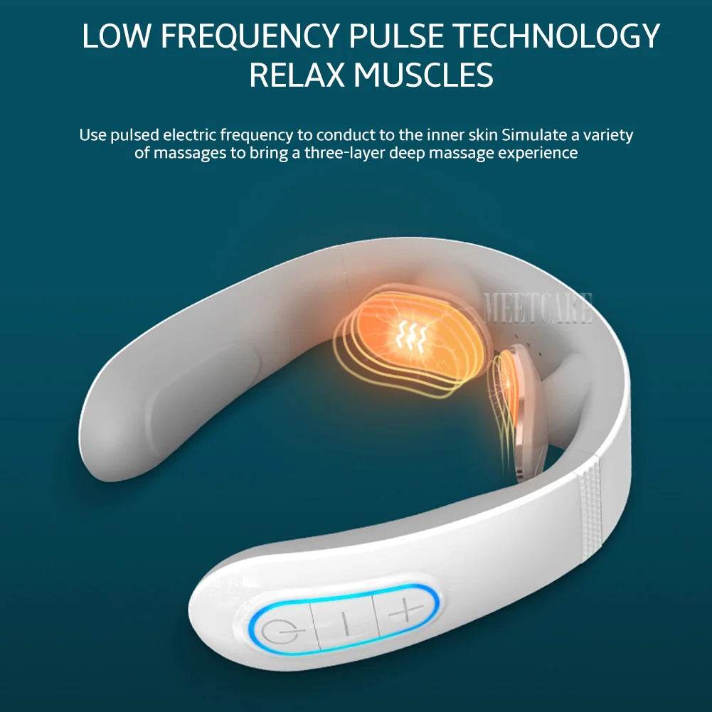 Smart Wireless Neck Massager With Heating TENS Pulse - Sleep Galleria