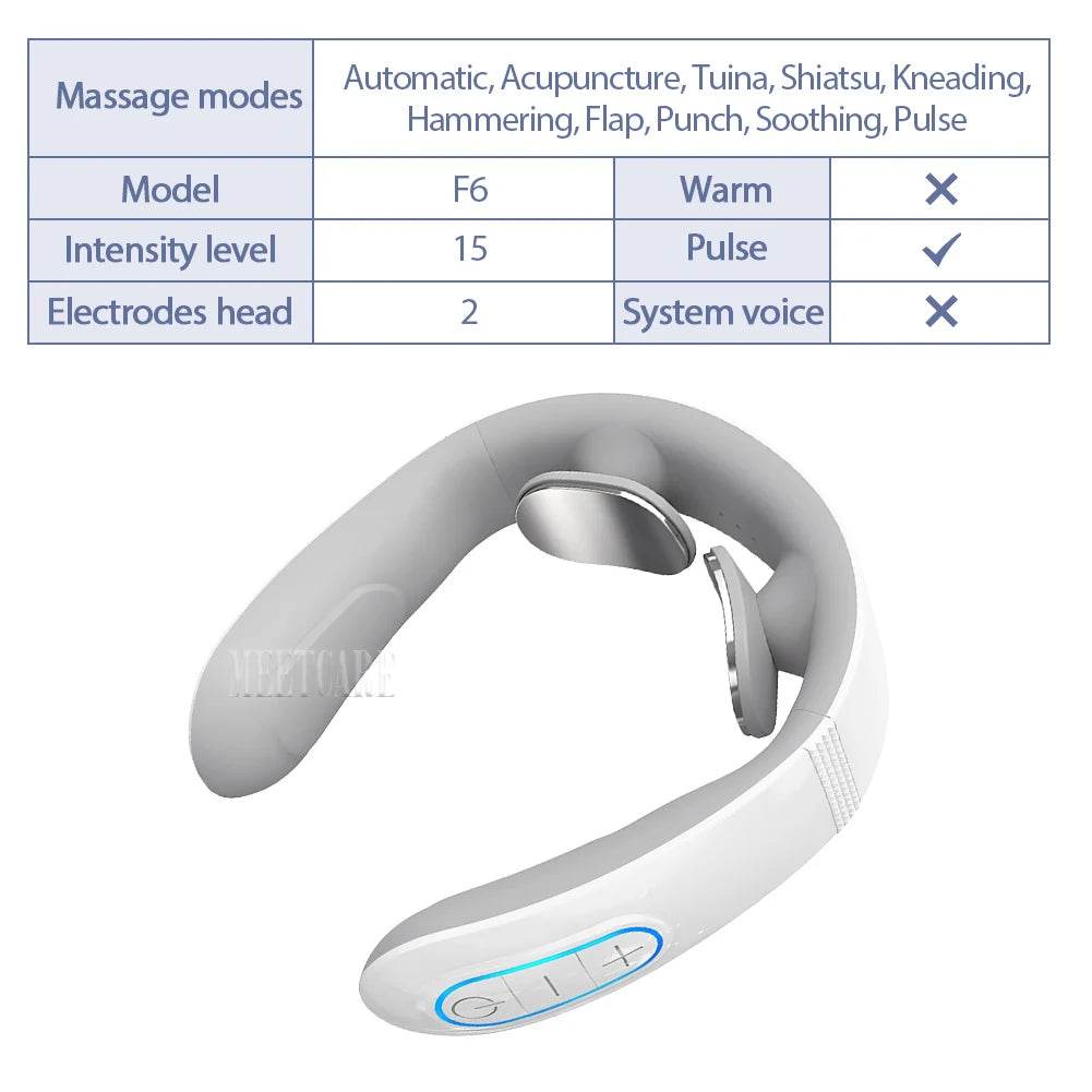 Smart Wireless Neck Massager With Heating TENS Pulse - Sleep Galleria