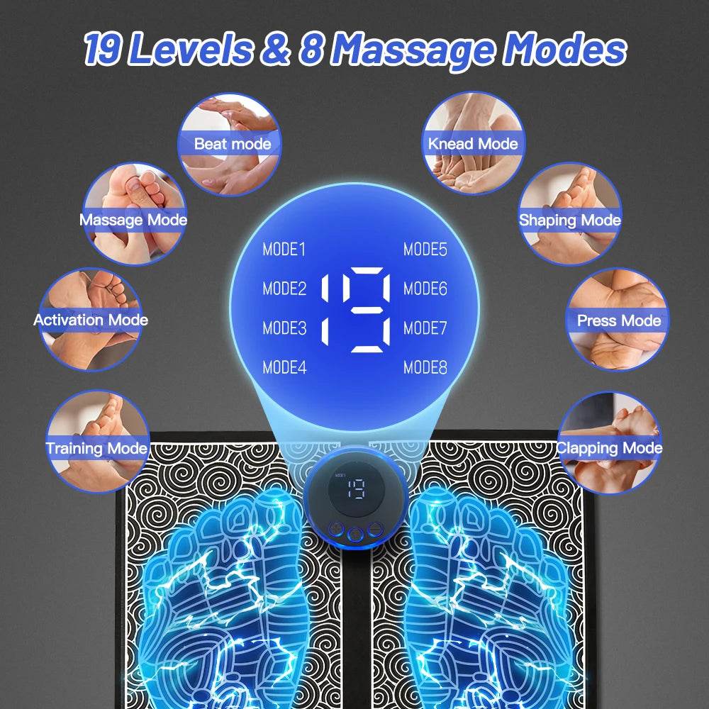Electric Foot Massager Pad With Muscle Stimulation - Sleep Galleria