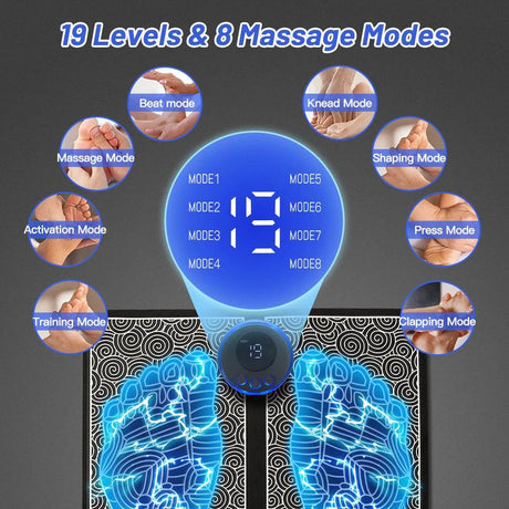Electric Foot Massager Pad With Muscle Stimulation - Sleep Galleria