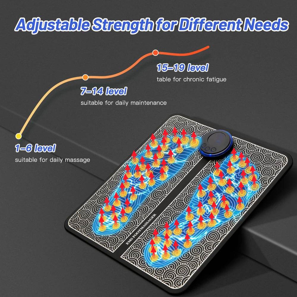 Electric Foot Massager Pad With Muscle Stimulation - Sleep Galleria