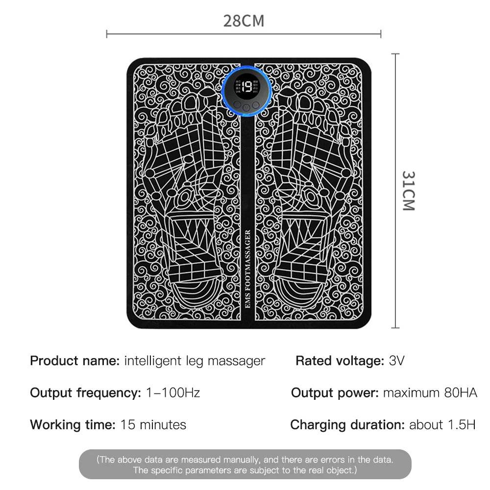 Electric Foot Massager Pad With Muscle Stimulation - Sleep Galleria
