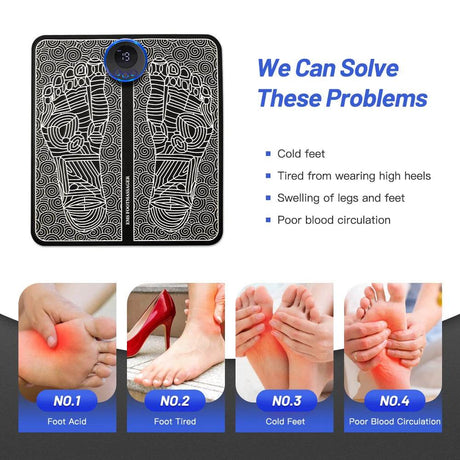 Electric Foot Massager Pad With Muscle Stimulation - Sleep Galleria