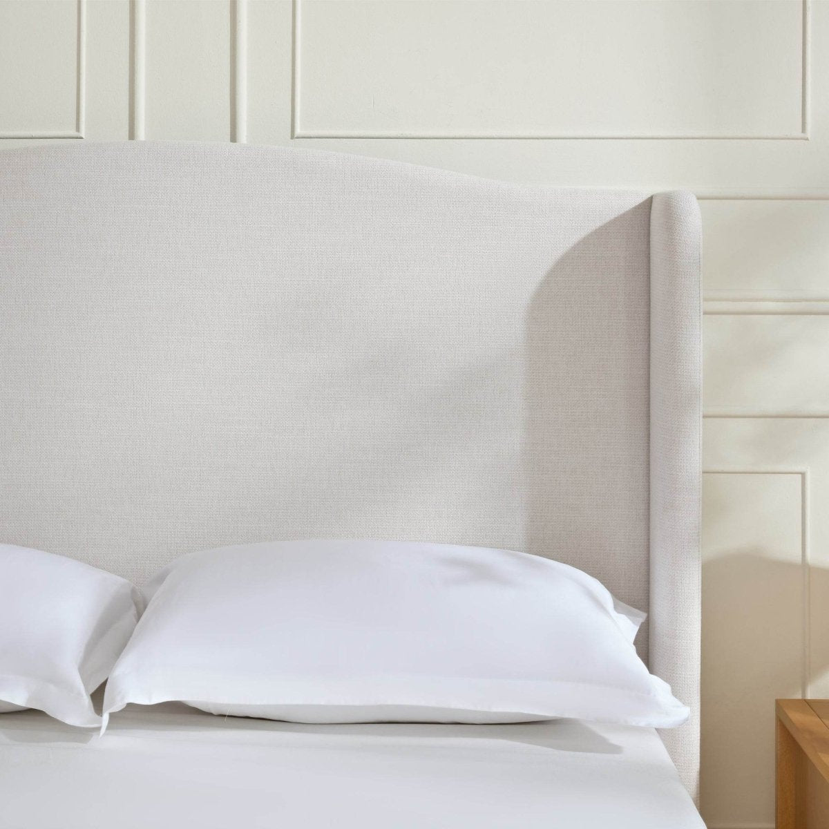 Queen Minimalist Upholstered Wingback Chenille Bed Frame - Minimalist Designs - Omega Lifestyles