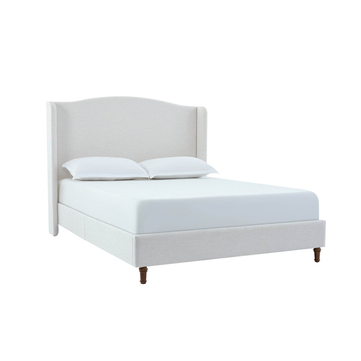 Queen Minimalist Upholstered Wingback Chenille Bed Frame - Minimalist Designs - Omega Lifestyles