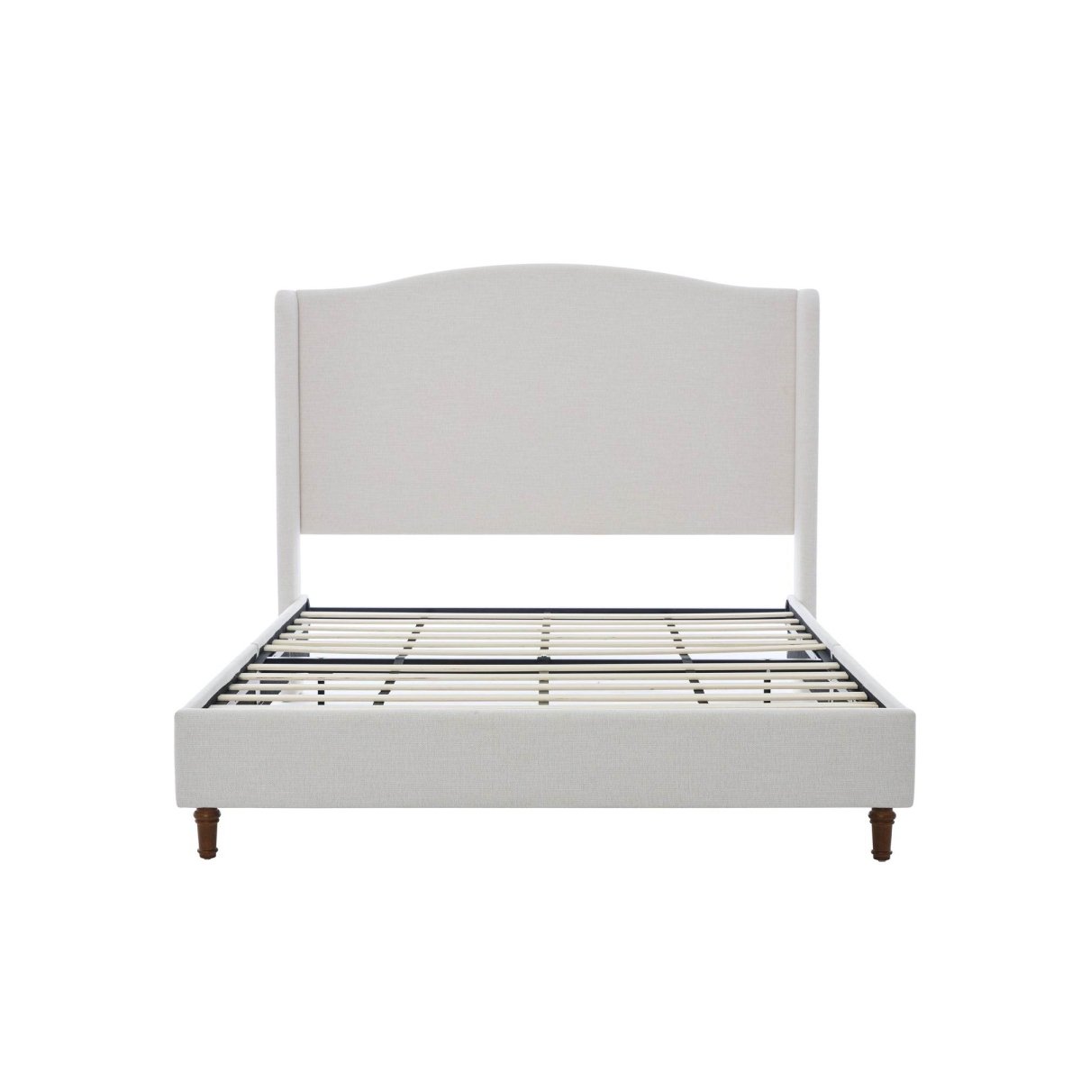 Queen Minimalist Upholstered Wingback Chenille Bed Frame - Minimalist Designs - Omega Lifestyles