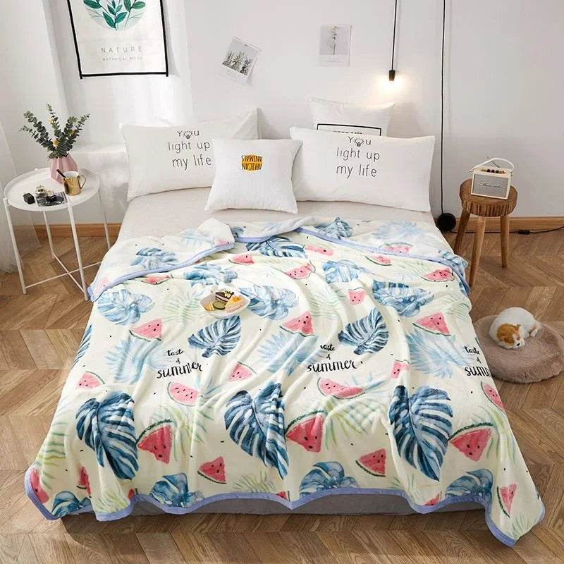 Hello Kitty Plush Cartoon Coral Fleece Blanket - Omega Lifestyles