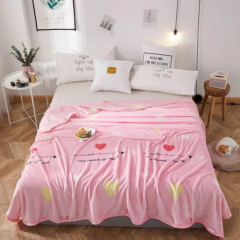 Hello Kitty Plush Cartoon Coral Fleece Blanket - Omega Lifestyles