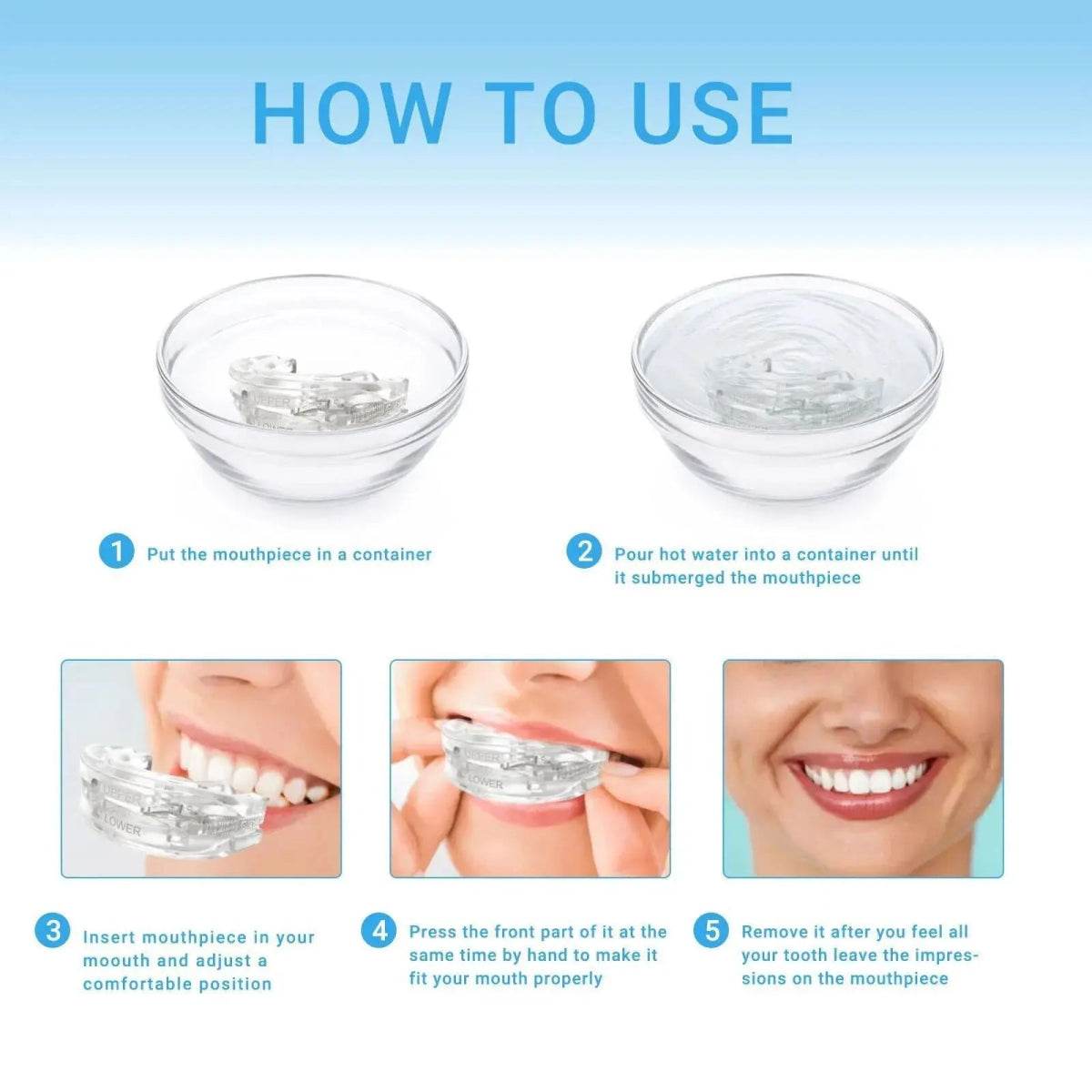 Adjustable Transparent Anti Snore Mouth Guard - Sleep Galleria