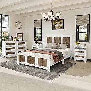 4 Piece Modern Queen Bedroom Furniture Set - Omega Lifestyles
