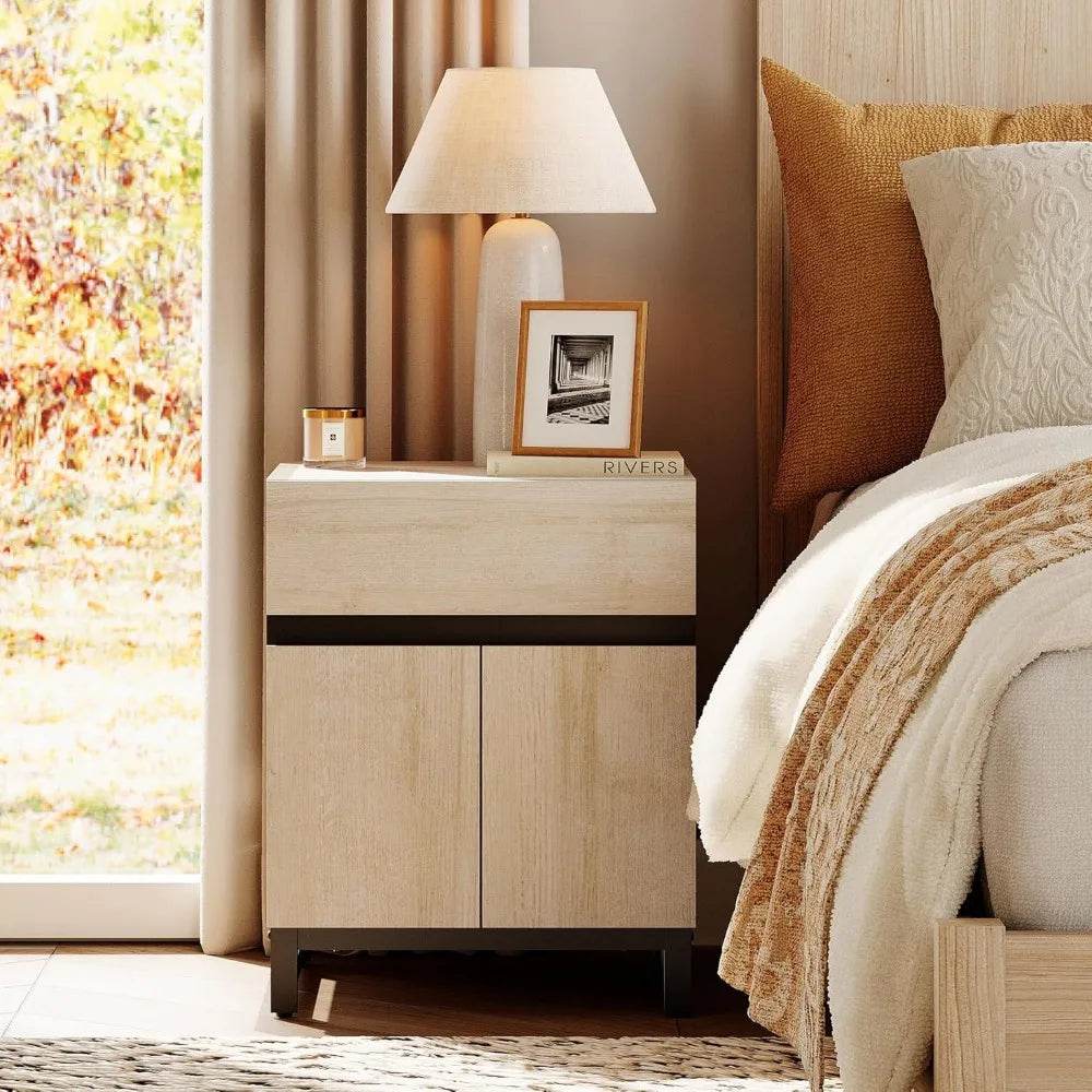 Modern Light Oak Dresser And Nightstand Set Of 3 - Omega Lifestyles