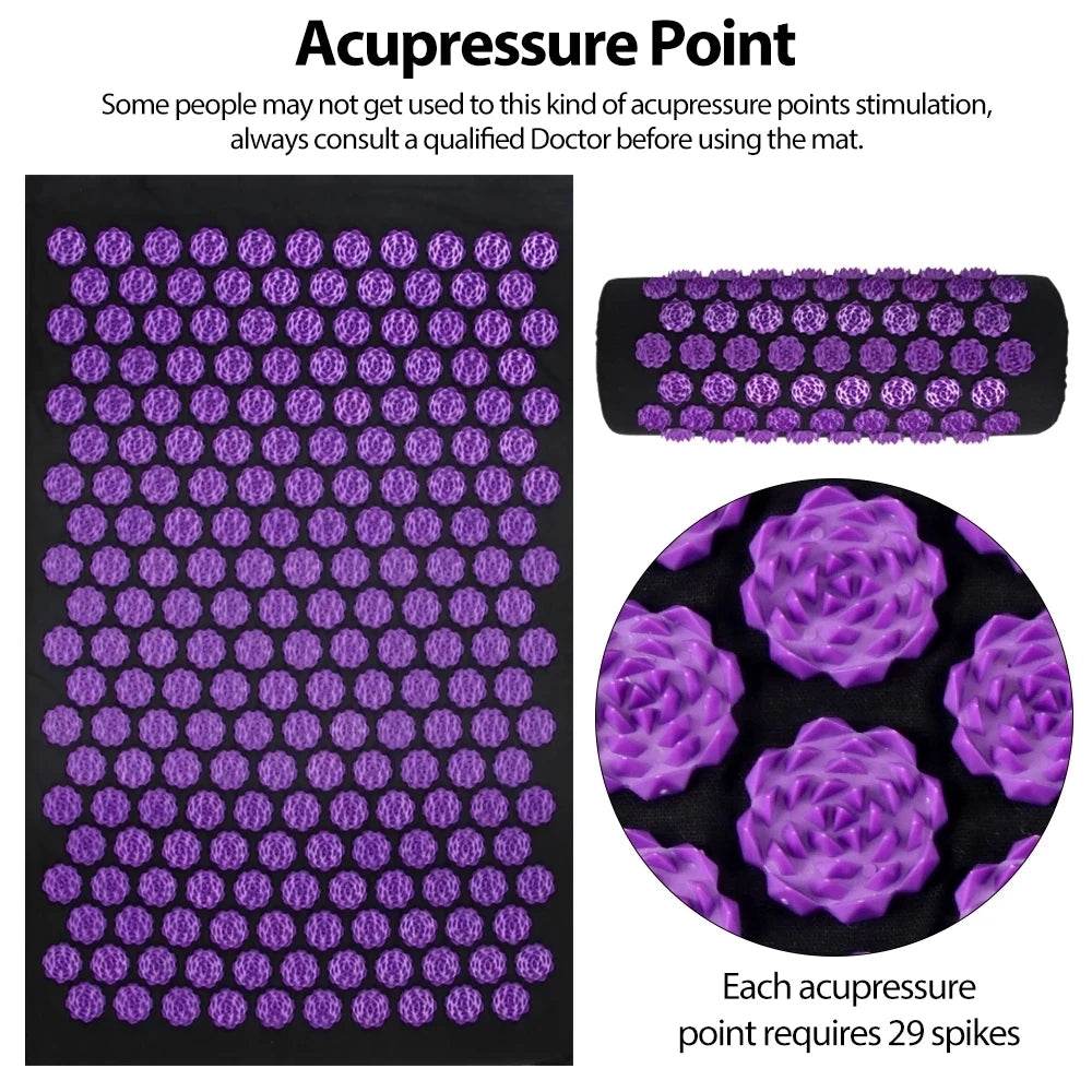 Acupressure Yoga Mat with Spike Needle Cushion - Omega Lifestyles
