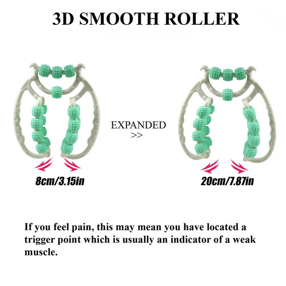 20 Wheel 360-Degree Multiuse Leg Massage Roller - Sleep Galleria