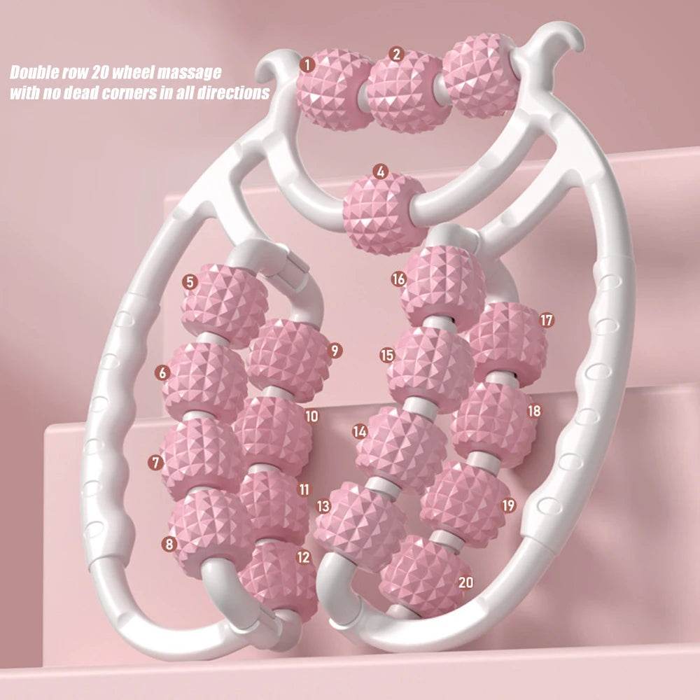20 Wheel 360-Degree Multiuse Leg Massage Roller - Sleep Galleria