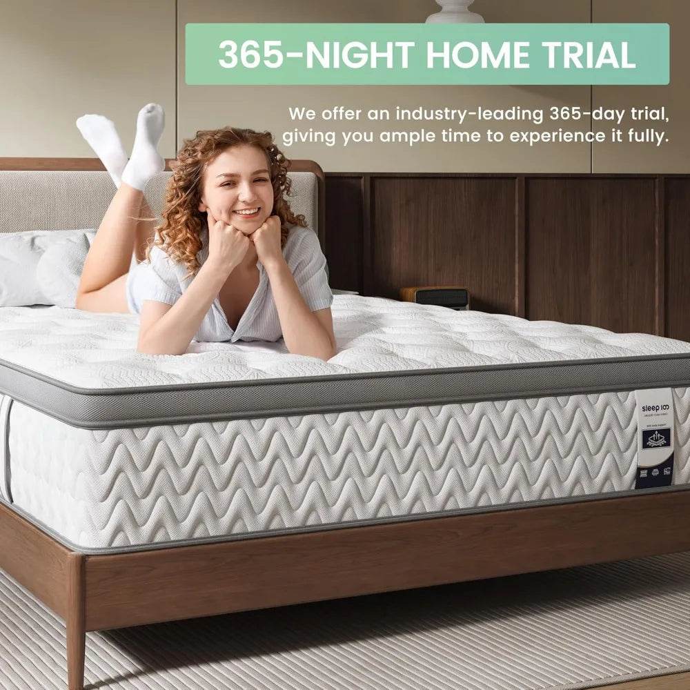 14-Inch Firm 5-Zone Hybrid Mattress With Lumbar Support - Omega Lifestyles
