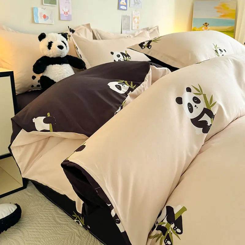 Cute Cartoon Bedding Set with Duvet Cover and Pillowcases - Sleep Galleria
