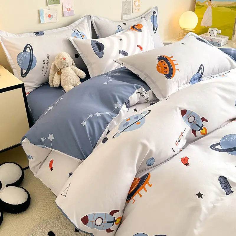 Cute Cartoon Bedding Set with Duvet Cover and Pillowcases - Sleep Galleria