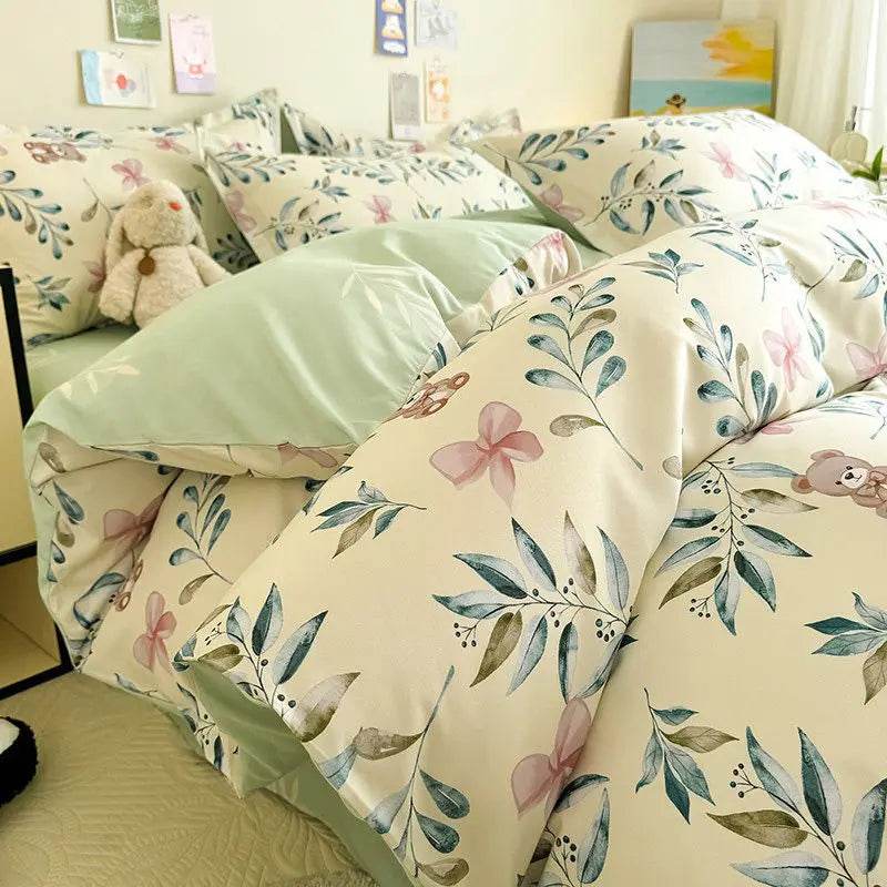 Cute Cartoon Bedding Set with Duvet Cover and Pillowcases - Sleep Galleria