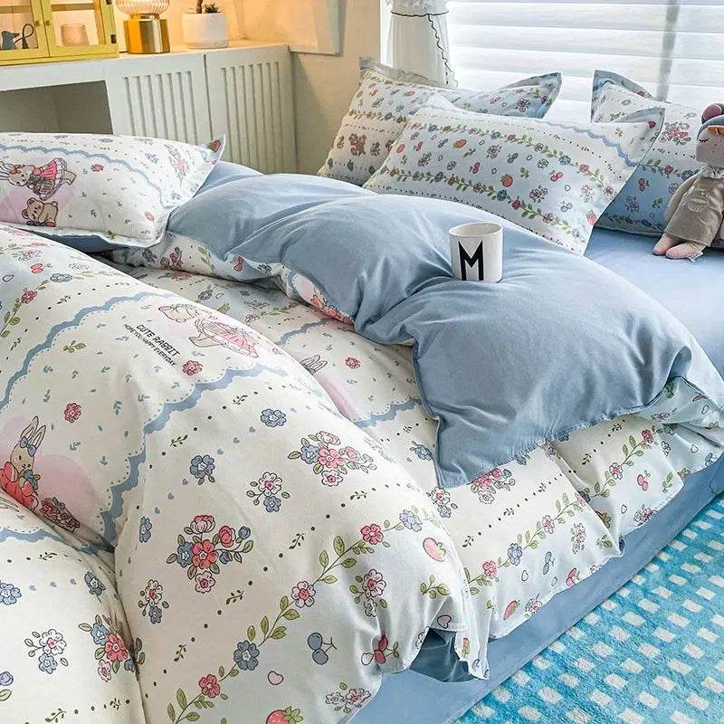 Cute Cartoon Bedding Set with Duvet Cover and Pillowcases - Sleep Galleria