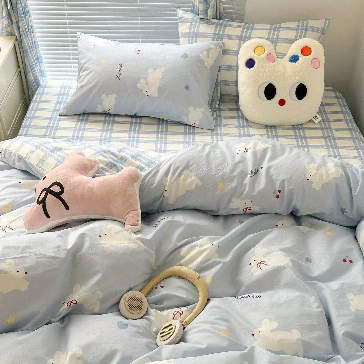 Cute Cartoon Bedding Set with Duvet Cover and Pillowcases - Sleep Galleria