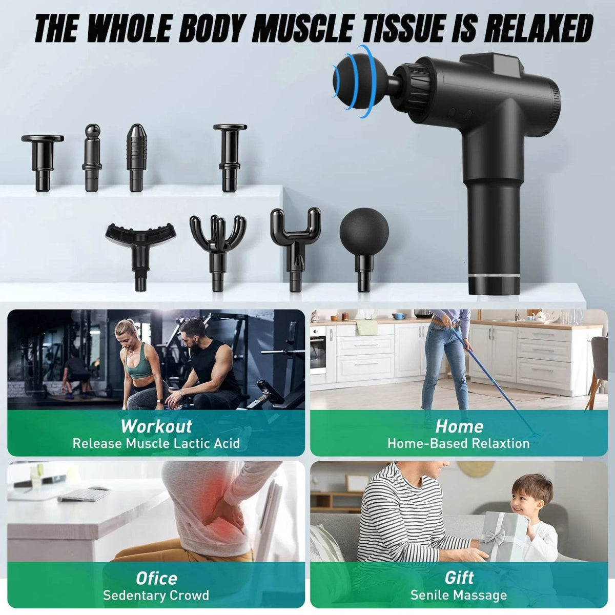 Deep Muscle Percussion Massage Gun with 99 Speeds and Carry Case - Sleep Galleria