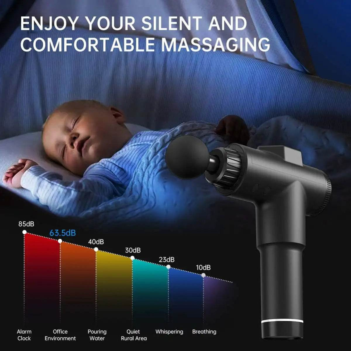 Deep Muscle Percussion Massage Gun with 99 Speeds and Carry Case - Sleep Galleria