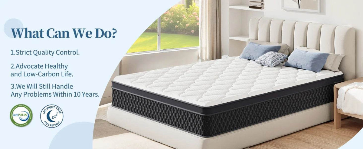 Hybrid Memory Foam Mattress with Pocket Springs – 10/12 Inch Thickness - Nocturne - Sleep Galleria