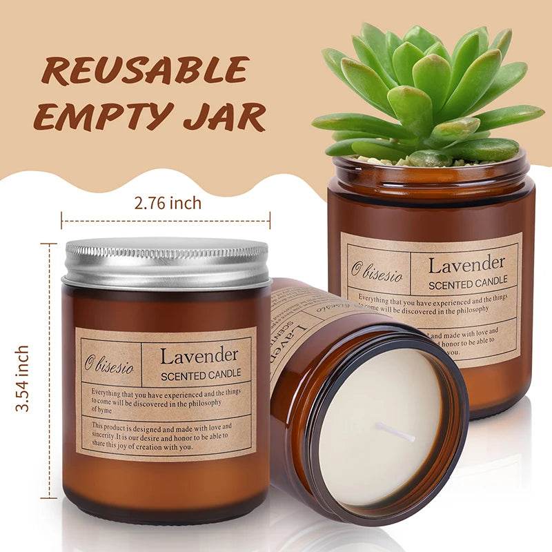 Aromatherapy Soy Wax Scented Candle With Natural Oils - Omega Lifestyles